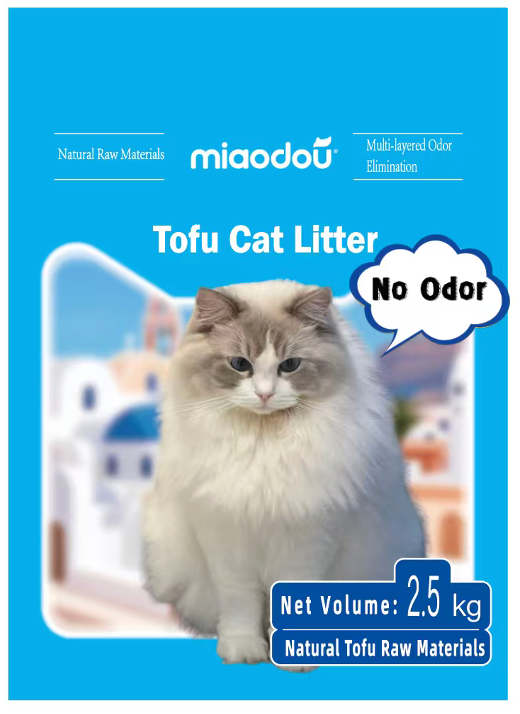 MIAODOU Tofu Cat Litter – Natural Odor, 2.5kg